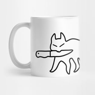 Cat with knife Mug